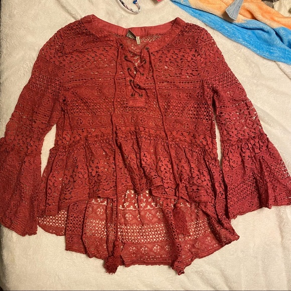 Paper crane Lace top - Picture 1 of 3